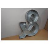 "&" Metal Sign