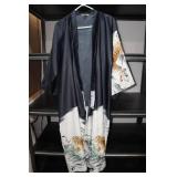 Vintage Ichiban Tiger Kimono and Blue Silk Robe - One Size