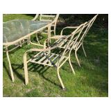 Glass Patio Table with Chairs