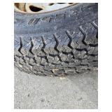 Lot of 2 Used Trailer Tires on Steel Wheels