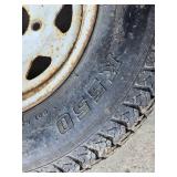 Lot of 2 Used Trailer Tires on Steel Wheels