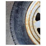 Lot of 2 Used Trailer Tires on Steel Wheels