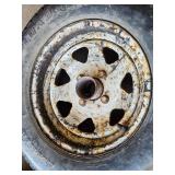 Lot of 2 Used Trailer Tires on Steel Wheels