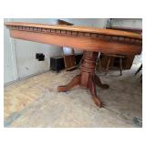 Oak Dining Table with Extension Leaf and 6 Chairs (2 Different Chair Styles)