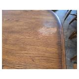 Oak Dining Table with Extension Leaf and 6 Chairs (2 Different Chair Styles)