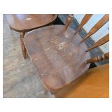 Oak Dining Table with Extension Leaf and 6 Chairs (2 Different Chair Styles)