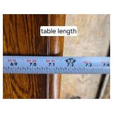 Oak Dining Table with Extension Leaf and 6 Chairs (2 Different Chair Styles)