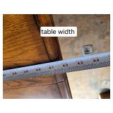 Oak Dining Table with Extension Leaf and 6 Chairs (2 Different Chair Styles)