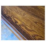 Oak Dining Table with Extension Leaf and 6 Chairs (2 Different Chair Styles)