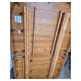 Oak Dining Table with Extension Leaf and 6 Chairs (2 Different Chair Styles)