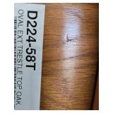 Oak Dining Table with Extension Leaf and 6 Chairs (2 Different Chair Styles)