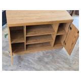 Wooden TV Stand with Storage Cabinet and Shelves