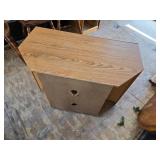 Wooden TV Stand with Storage Cabinet and Shelves