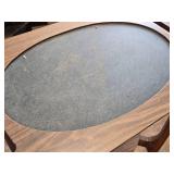 Vintage Two-Tier Rolling Wooden Serving Cart