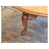 Oval Wooden Coffee Table with Cabriole Legs