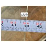 Glass and Metal TV Stand with Two Shelves