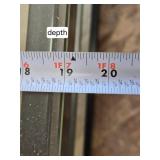 Glass and Metal TV Stand with Two Shelves