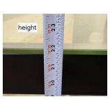 Glass and Metal TV Stand with Two Shelves