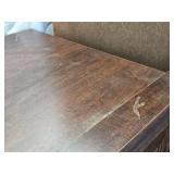 Wooden Entertainment Console with Glass Paneled Doors