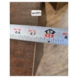 Wooden Entertainment Console with Glass Paneled Doors