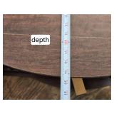 Wooden Entertainment Console with Glass Paneled Doors