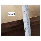 Wooden Entertainment Console with Glass Paneled Doors