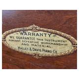 Vintage Hallet & Davis Upright Piano with Bench