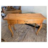 Wooden Console Table (sofa table) with Drawer and Curved Legs