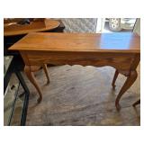 Wooden Console Table (sofa table) with Drawer and Curved Legs