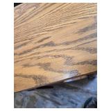 Vintage Oak Side Table with Pull-Out Tray