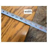 Vintage Oak Side Table with Pull-Out Tray