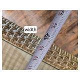 Wicker and Glass Oval Coffee Table