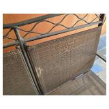 Outdoor Patio Loveseat with Metal Frame and Mesh Seating