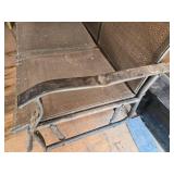 Outdoor Patio Loveseat with Metal Frame and Mesh Seating