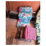 Collection of Cushions and Lounge Chair Pads with Floral and Plaid Designs