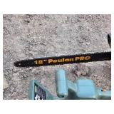 18" Poulan Pro Chainsaw and Black & Decker Hedge Trimmer