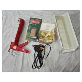 Caulking Gun, Hot Glue Gun, Glue Sticks, Tray