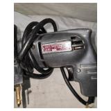 Power Tool Set with Drill, Circular Saw, and Assorted Blades of Different Sizes