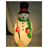 40" Illuminated Snowman Empire Blow Mold with Broom for Indoor/Outdoor Use