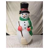 40" Illuminated Snowman Empire Blow Mold with Broom for Indoor/Outdoor Use