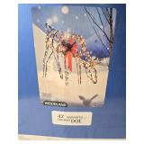 Lot of 2 Used Woodland Lighted and Motion Doe Christmas Decorations