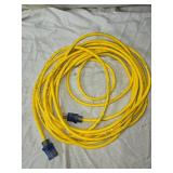 Heavy Duty Yellow Extension Cord with Clear Plug Ends