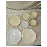 Assorted Ceramic Dinner Plates and Bowls