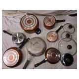 Assorted Cookware Pans and Pots with Lids