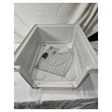Commercial Grade Plastic Storage Bin with Wire Grid Insert