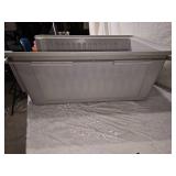 Commercial Grade Plastic Storage Bin with Wire Grid Insert