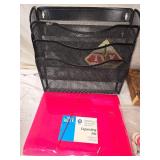 Office and Decor Items Including File Organizer