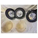 Frosted Glass Ceiling Light Fixtures with Mounting Plates