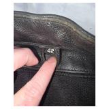 2 Jackets: Black Leather Size 42 and Firefighter