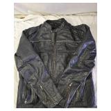 2 Jackets: Black Leather Size 42 and Firefighter
